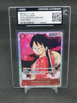 2022 ONE PIECE MONKEY.D.LUFFY SUPER RARE ST01-012 CGC AUTHENTIC PT - Image 1