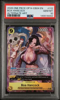 2026 One Piece OP14 EBO4 En Boba Hancock Alternate Art #112 PSA 10 Gem Mint - Image 1