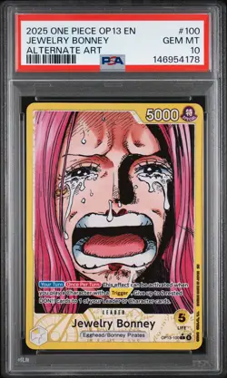 2025 ONE PIECE OP13-CARRYING ON HIS WILL ALTERNATE ART JEWELRY BONNEY PSA 10 - Image 1