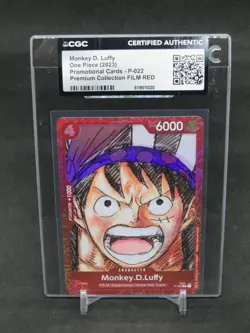 2023 ONE PIECE MONKEY.D.LUFFY FILM RED PROMO P-022 CGC AUTHENTIC PT - Image 1