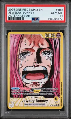 2025 ONE PIECE OP13-CARRYING ON HIS WILL ALTERNATE ART JEWELRY BONNEY PSA 10 - Image 1