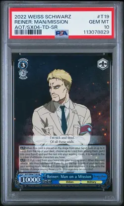 2022 WEISS SCHWARZ ATTACK ON TITAN: FINAL SEASON REINER: MAN ON A MISSION PSA 10 - Image 1