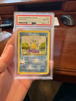 Squirtle PSA 10---- 001/034 Trading Card Game Classic Holo - Image 1