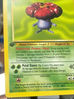 LP 🔥 Vileplume 1st Edition 31/64 - Jungle - Pokemon Card - 1999 - Image 2