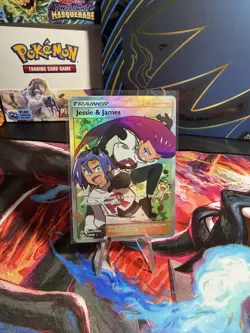 Pokemon TCG Jessie & James Trainer Full Art Ultra Rare Card 68/68 Hidden Fates - Image 1
