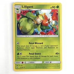 Lilligant 5/145 Pokemon Card Sun & Moon Guardians Rising Rare Card LP - Image 1