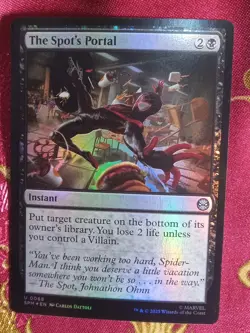 FOIL The Spot's Portal Marvels Spider-Man Magic The Gathering MTG black card - Image 1