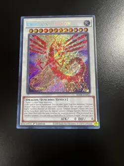 Yu-Gi-Oh Quarter Century Stampede Crimson Dragon RA04-EN061 Secret Rare Card - Image 1