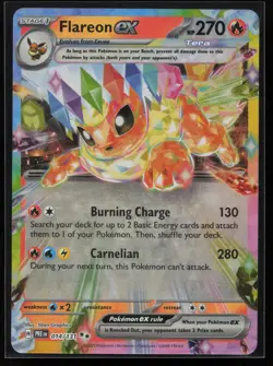 Flareon ex - 014/131 SV: Prismatic Evolutions 5ban Graphics Art Pokemon TCG Card - Image 1