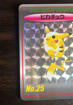 Pikachu No.025 Pokemon Scratch Card Vintage Unused Tomy Nintendo Japanese 1997 - Image 5