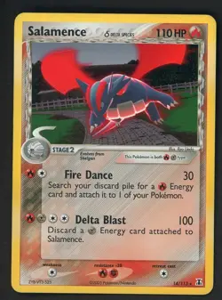 Pokemon Salamence Delta Species Holo Rare 14/113 EX Delta Species 2005 Card - Image 1