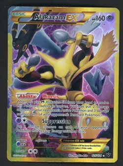 Alakazam EX Fates Collide 125/124 Full Art Holo Secret Rare Pokemon TCG Card - Image 1