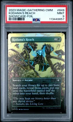 2023 MTG COMMANDER MASTERS SC-FOIL #649 KODAMA'S REACH PSA 9 - Image 1