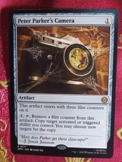 Peter Parker's Camera Marvels Spider-Man Magic The Gathering MTG Artifact rare - Image 1