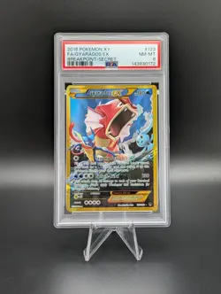 2016 Pokemon TCG XY BREAKpoint Gyarados EX Full Art Secret Rare PSA 8 NM-MT - Image 1