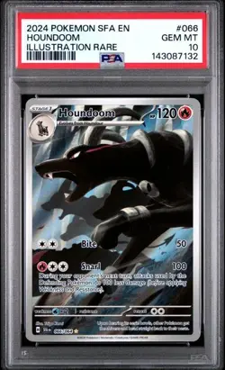 Pokemon Shrouded Fable Houndoom #66 Illustration Rare PSA 10 Gem Mint - Image 1