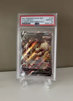2021 Pokemon Flareon V SWSH 179 Alt Art Premium Collection Promo PSA 10 - Image 1