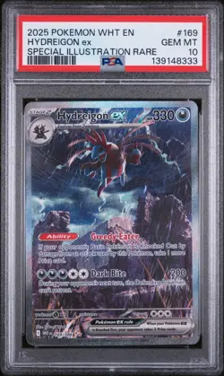 PSA 10 GEM MT - HYDREIGON EX 169 SIR POKEMON WHITE FLARE 2025 - Image 1