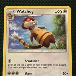 108/145 Watchog Uncommon: Pokemon Trading Card Game 1SM-02 Guardians Rising - Image 2