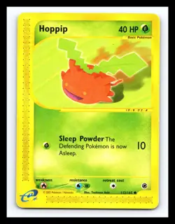 💥 HOPPIP 2002 Pokemon Vintage # 112/165 Expedition E-Reader Non Holo Foil - Image 1