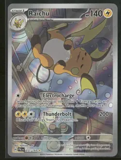 2023 Pokemon Raichu 211/193 Paldea Evolved Illustration Rare Full Art Holo - Image 1