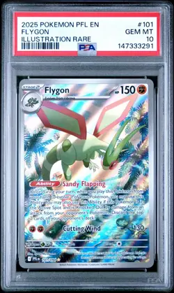 2025 Pokemon Phantasmal Flames PFL En Flygon Illustration Rare #101 PSA 10 Gem - Image 1