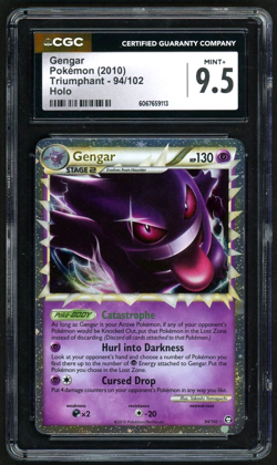 Pokemon 2010 Gengar Holo Triumphant #94 CGC 9.5 - Image 1