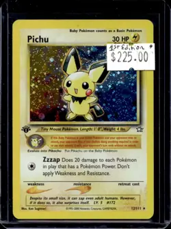 2000 Pokemon Neo Genesis 1st Edition Pichu Holo #12/111 - Image 1