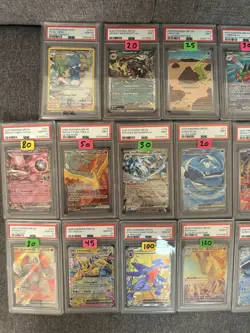 Pokemon Card Collection PSA/CGC/BGS Graded Lot 27 Graded 7 Raw Cards - Image 1