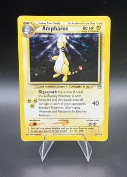 AMPHAROS 1/111 Holo Rare NEO GENESIS Pokemon HP - Image 1