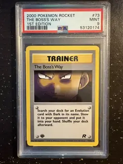 Pokemon The Boss's Way Team Rocket 1st Edition #73 PSA 9 Mint - Image 1