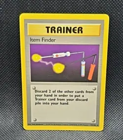 Pokemon Item Finder 74/102 Base Set Rare Trainer NM WOTC English 1999 - Image 1