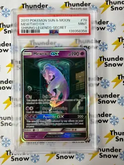 Mewtwo gx #78 Shining Legends Secret 2017 Pokemon PSA 9 - Image 1