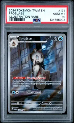 2024 POKEMON TWM EN-TWILIGHT MASQUERADE ILLUSTRATION RARE #174 FROSLASS PSA 10 - Image 1