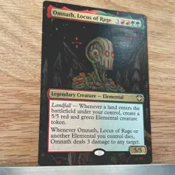 Omnath, Locus of Rage, ALTERED Hand-Painted MTG Card. 1 of 1 Alter painting - Image 2