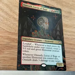 Omnath, Locus of Rage, ALTERED Hand-Painted MTG Card. 1 of 1 Alter painting - Image 3