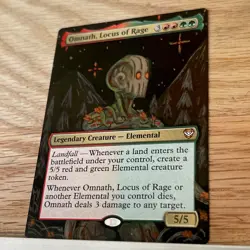 Omnath, Locus of Rage, ALTERED Hand-Painted MTG Card. 1 of 1 Alter painting - Image 5