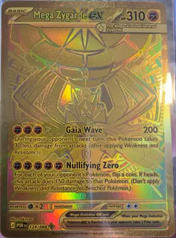 Pokemon TCG Mega Zygarde ex 124/088 Gold Secret Rare Perfect Order NM/M - Image 1