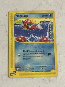 Pokemon Magikarp Card 118/165 Expedition Base Set, Regular Common, Vintage - Image 1