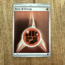2025 Pokemon TCG Basic Fighting Energy 022 Black Bolt White Flare Holo Card NM+ - Image 1