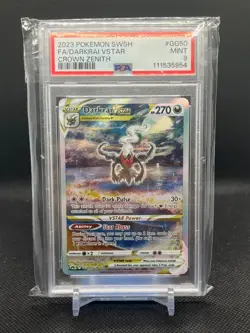 Pokemon Darkrai VSTAR Holo Card GG50/GG70 Crown Zenith Galarian Gallery PSA 9 - Image 1