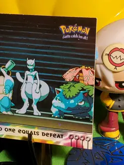 Pokemon TCG 2000 Topps TV Series Vintage Card #26 - Round One Equals Defeat NM/M - Image 3