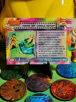 Pokemon TCG 2000 Topps TV Series Vintage Card #26 - Round One Equals Defeat NM/M - Image 4