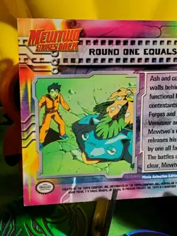 Pokemon TCG 2000 Topps TV Series Vintage Card #26 - Round One Equals Defeat NM/M - Image 5