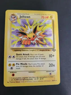 Pokemon TCG Jolteon Jungle Card 20/64 Regular Rare Non-Holo - Image 1