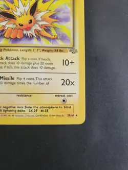 Pokemon TCG Jolteon Jungle Card 20/64 Regular Rare Non-Holo - Image 4