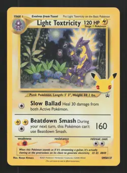 Pokemon TCG Light Toxtricity SWSH137 Celebrations Promo Card - Image 1
