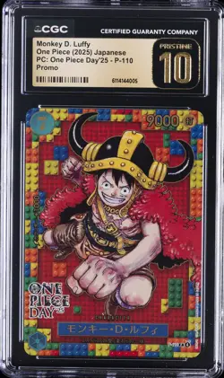 2025 ONE PIECE JPN PC: ONE PIECE DAY'25 PROMO MONKEY D. LUFFY CGC 10 PRISTINE - Image 1