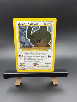 Pokemon TCG Neo Destiny Shining Noctowl Holo Rare Card 110/105 LP - Image 2