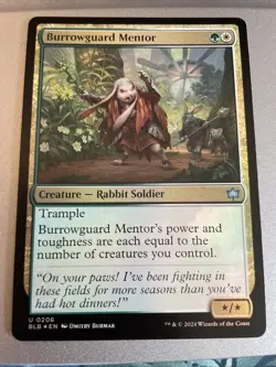 MTG Burrowguard Mentor Bloomburrow Foil MINT Uncommon - Image 1